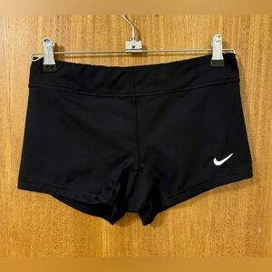 Nike Black Women's Performance Bike Shorts with White Swoosh